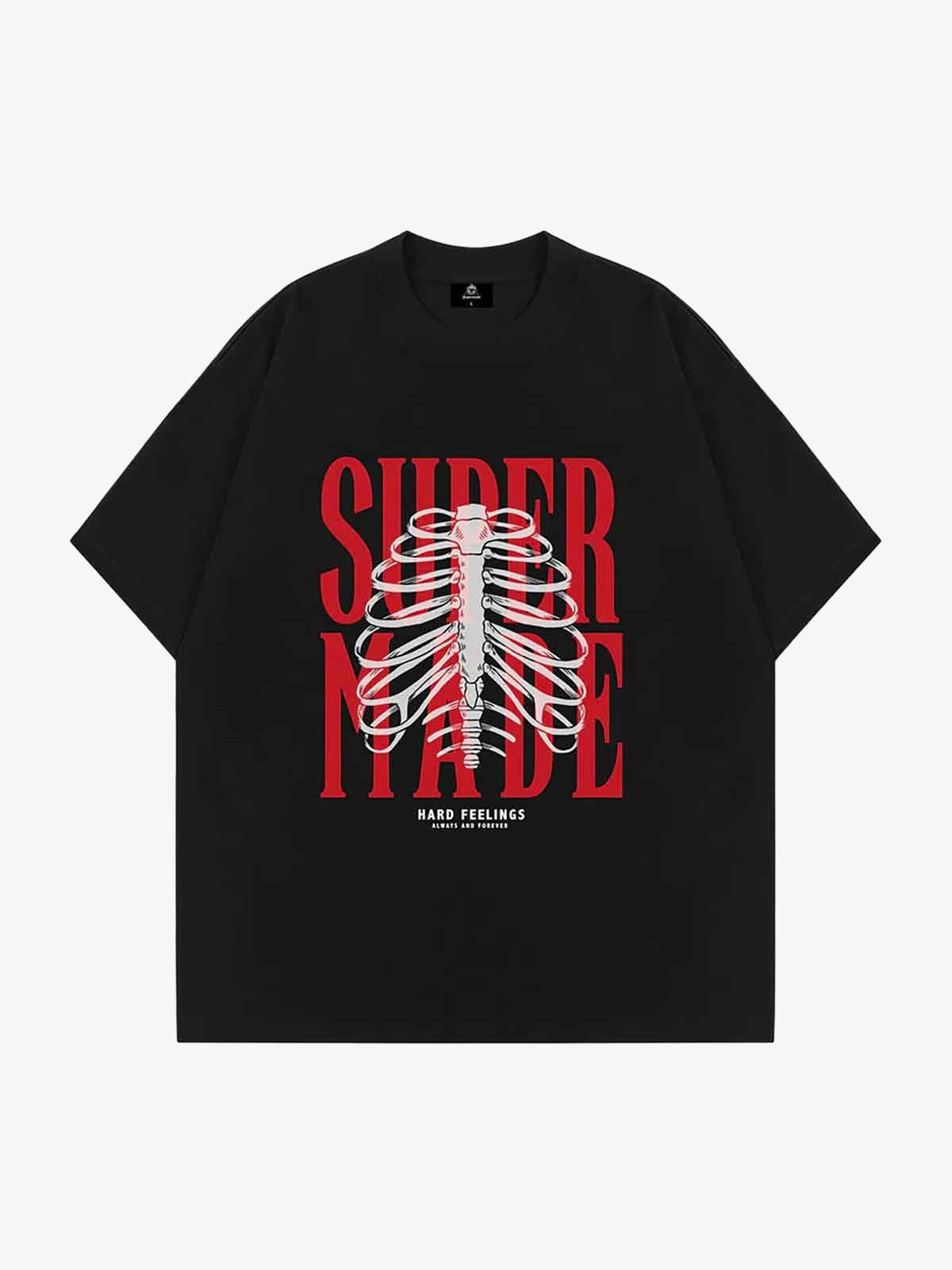Thesupermade Skull Printed Logo Design T Shirt -1159 - Black / M
