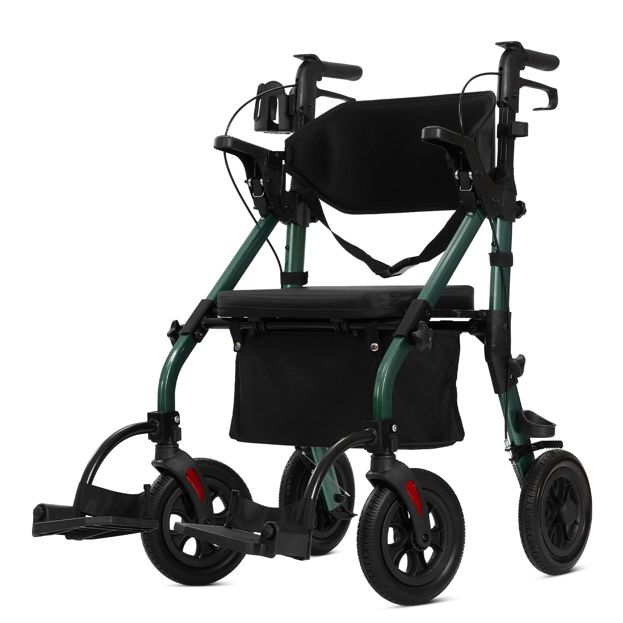 HFK-9269KD All Terrain 2-in-1 Rollator Walker 10" Wheels - Green