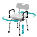 FST-5211B 360° Swivel Adjustable Medical Grade Shower Seat Chair