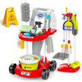 Kids Cleaning Toy Set 29PCS, Toddler Cleaning Set with Broom and Dustpan Set, Housekeeping Pretend Play Toys with Kids Vacuum, Duster, Brush, - RED