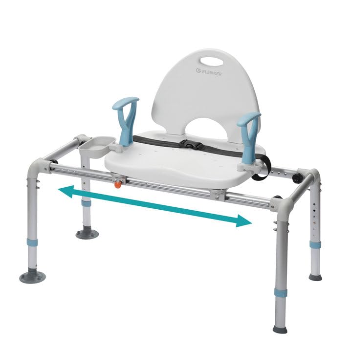 KLD-3326 Adjustable Sliding Shower Chair With Large Seat