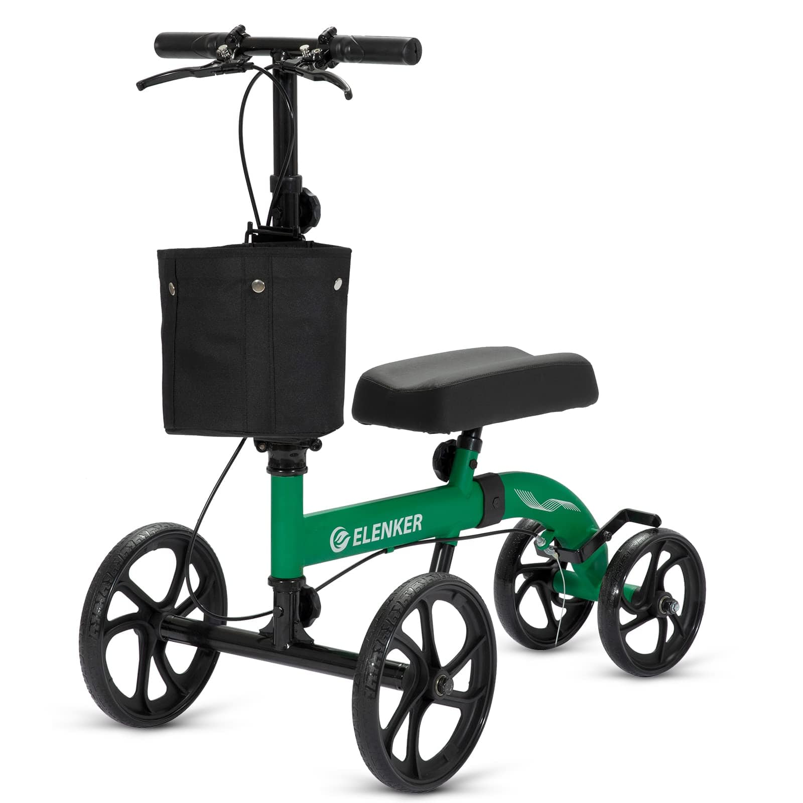 MT-9251 Best Value Steerable Medical Knee Walker with 10" Wheels - Green