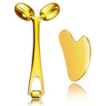 Yeamon Gua Sha Facial Tools and Face Roller Set, Facial Massage Tool for Women’s Skincare Routine,Cooling Stainless Steel Face Sculpting Eyes