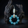 Clarity & Calm – Aquamarine & Hetian Jade Intention Strap