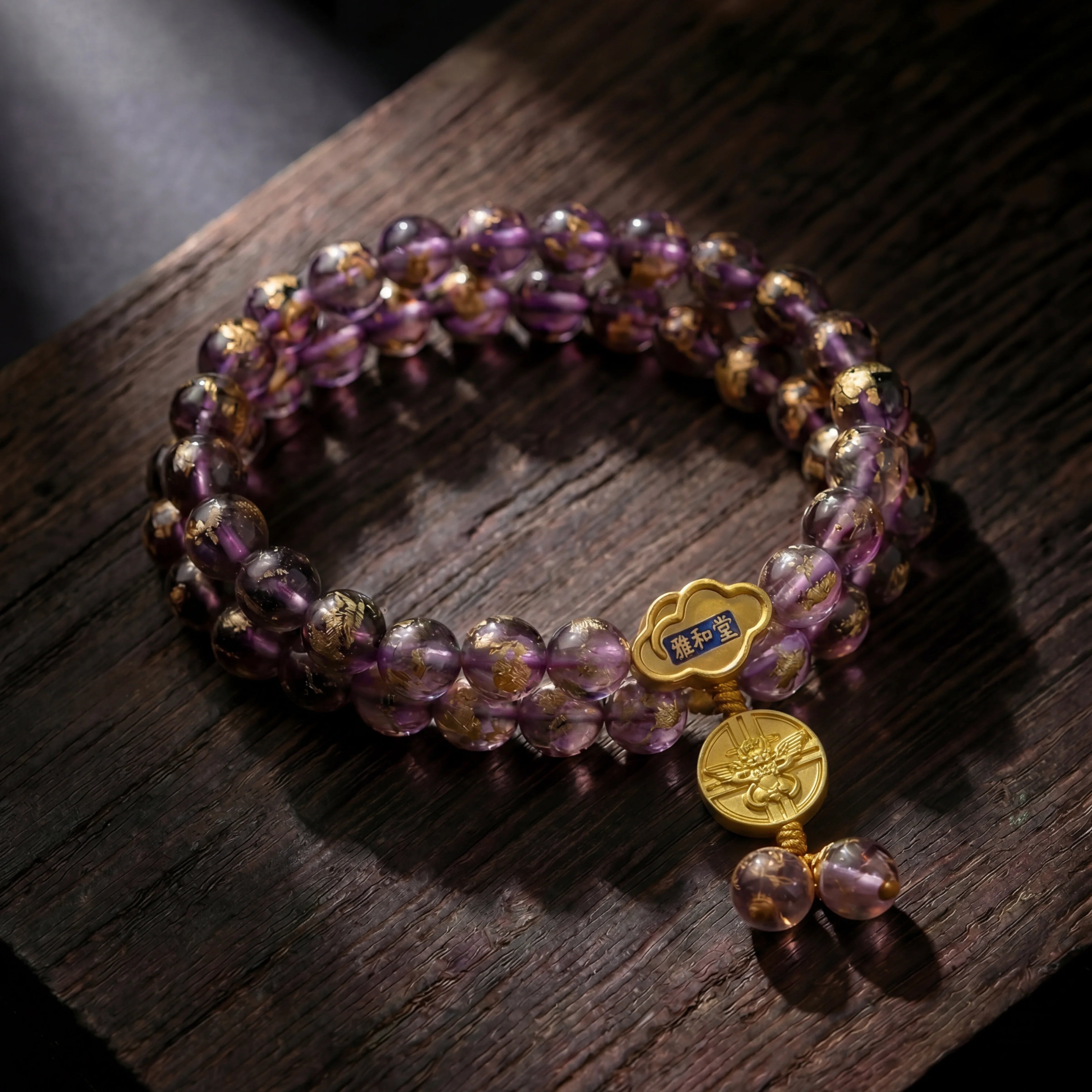 Wisdom & Intuition – Temple Incense Ash Liuli Mala Bracelet