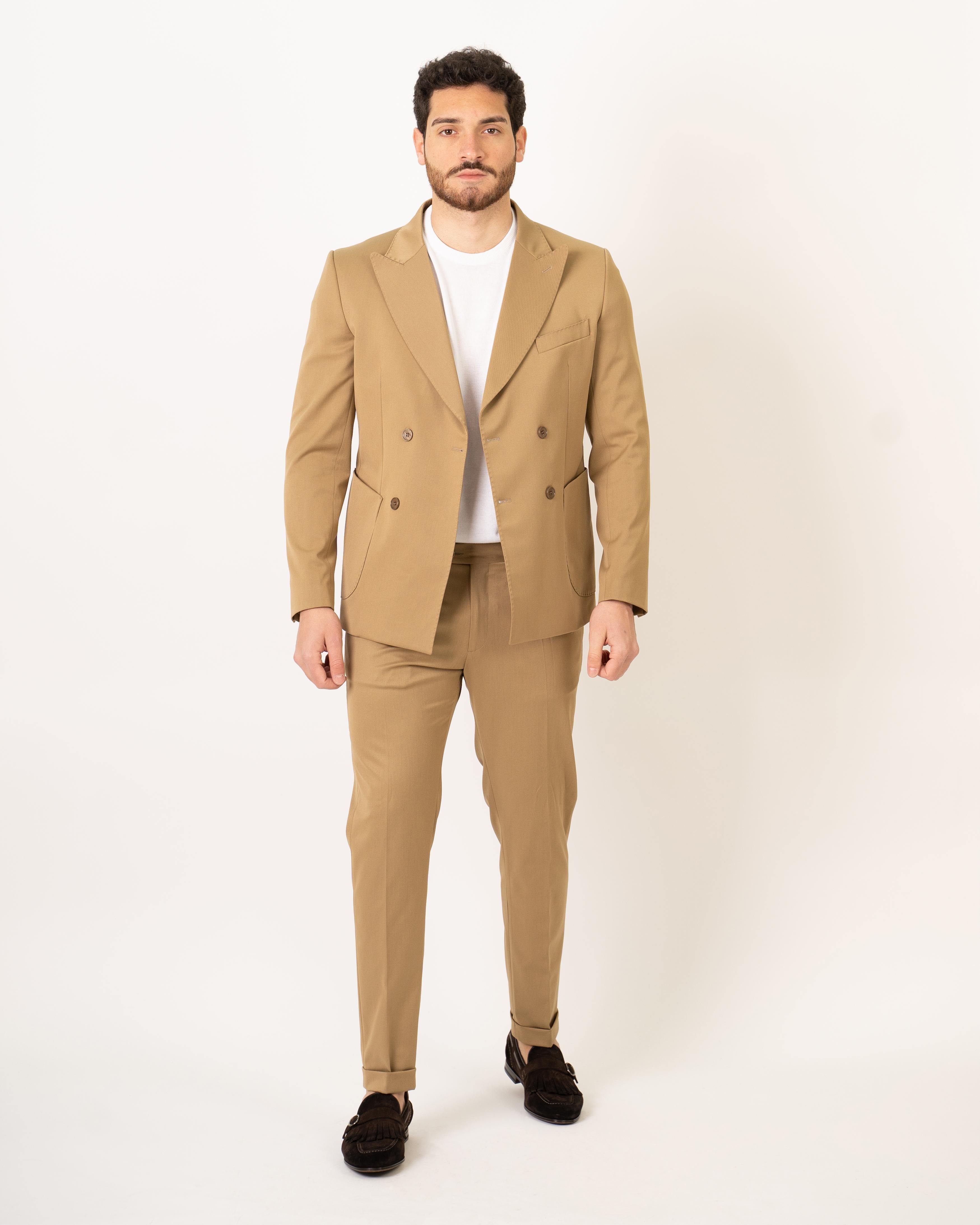 Abito Doppio Petto Beige - 54