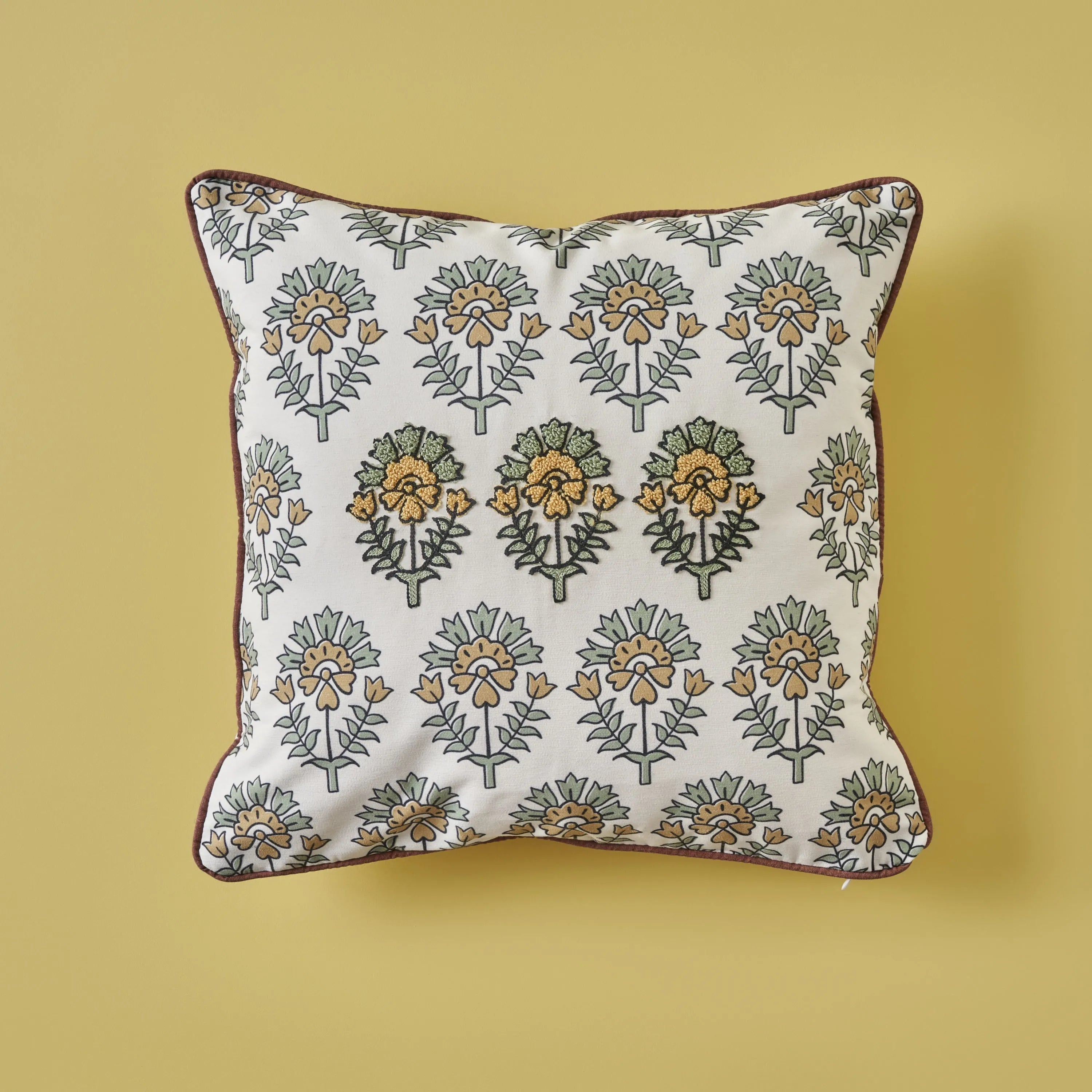 Indian Embroidered Cushion Cover