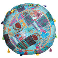 Patchwork Yogakissen Lali Groß - Türkis