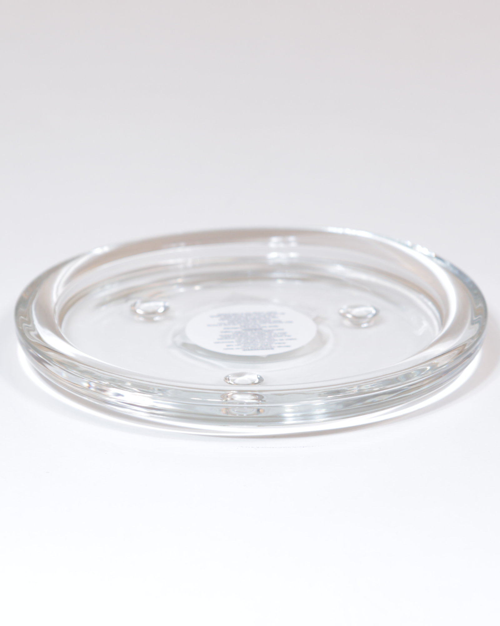 Kerzenteller · Glas glatt · klar - groß