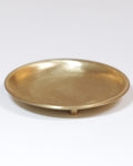 Kerzenteller · Messing glatt mattgold