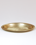 Kerzenteller · Messing oval-glatt mattgold
