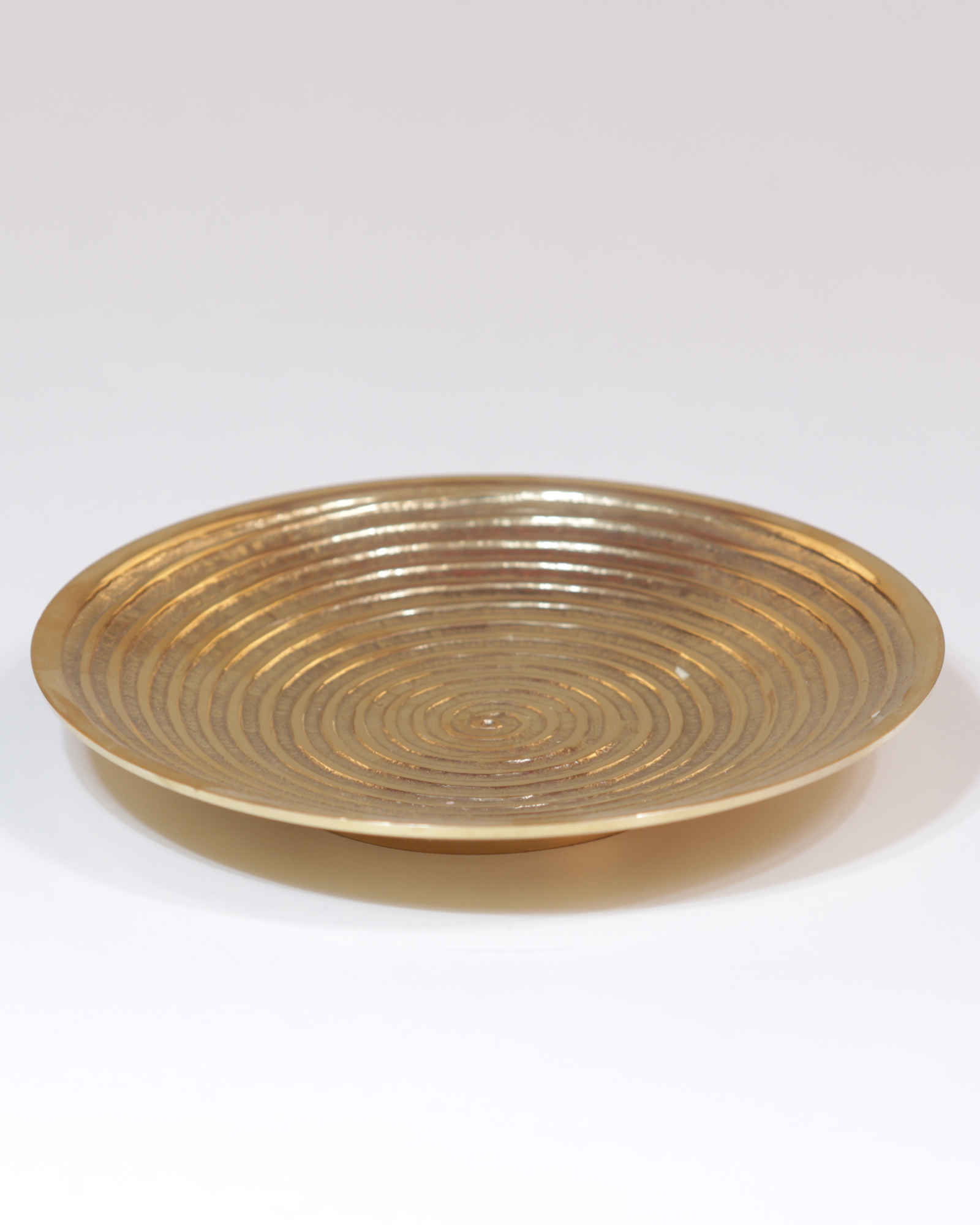 Kerzenteller · Messing Spiral mattgold - klein