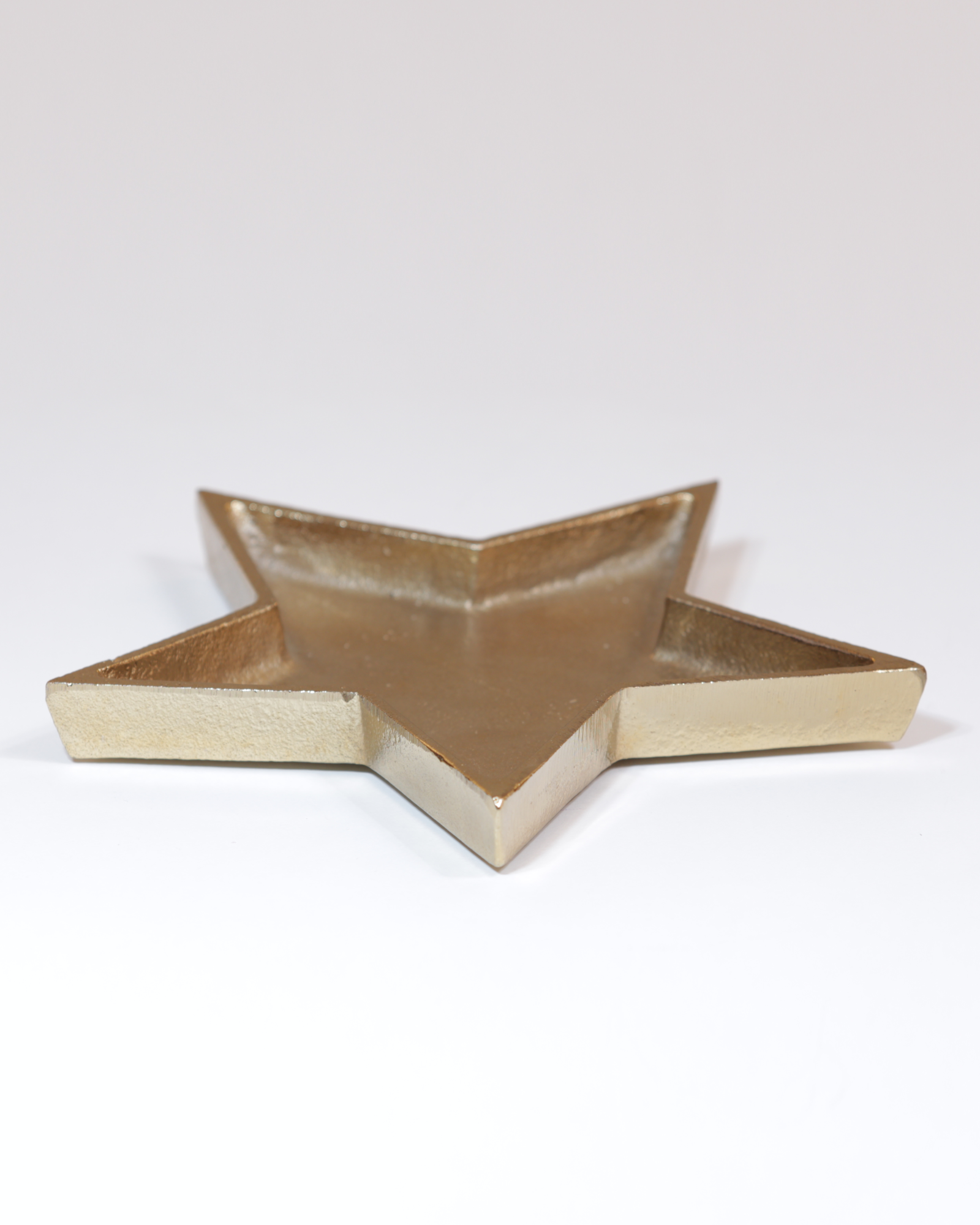 Kerzenteller · Messing Stern mattgold