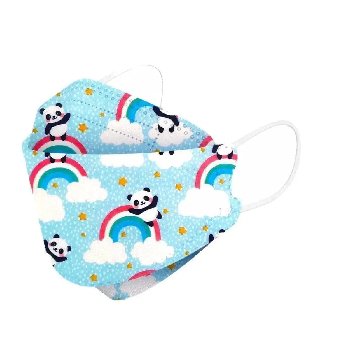 Kids KF94 Face Masks - Blue Rainbow Panda / 30 Masks