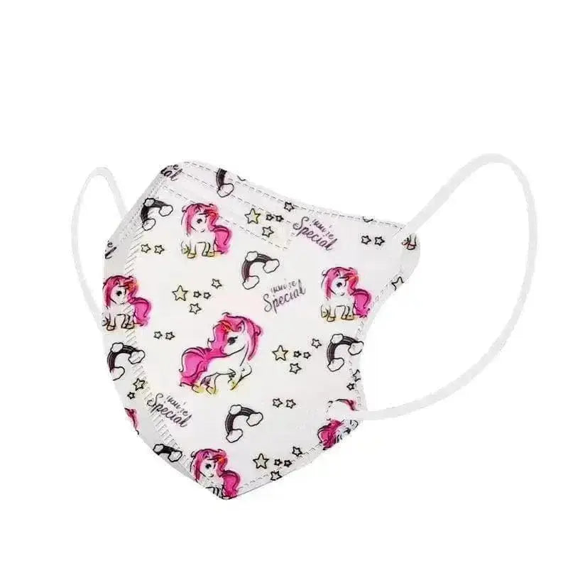 Kids KN95 Face Masks, K95 Disposable - Unicorns / 10 Masks
