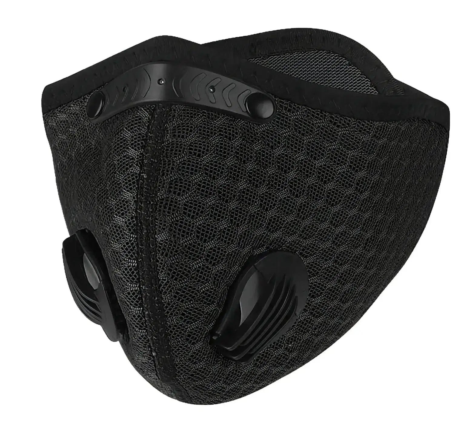 Kids Mesh Sports Mask with 5-Layer Carbon Activated Filter - Black