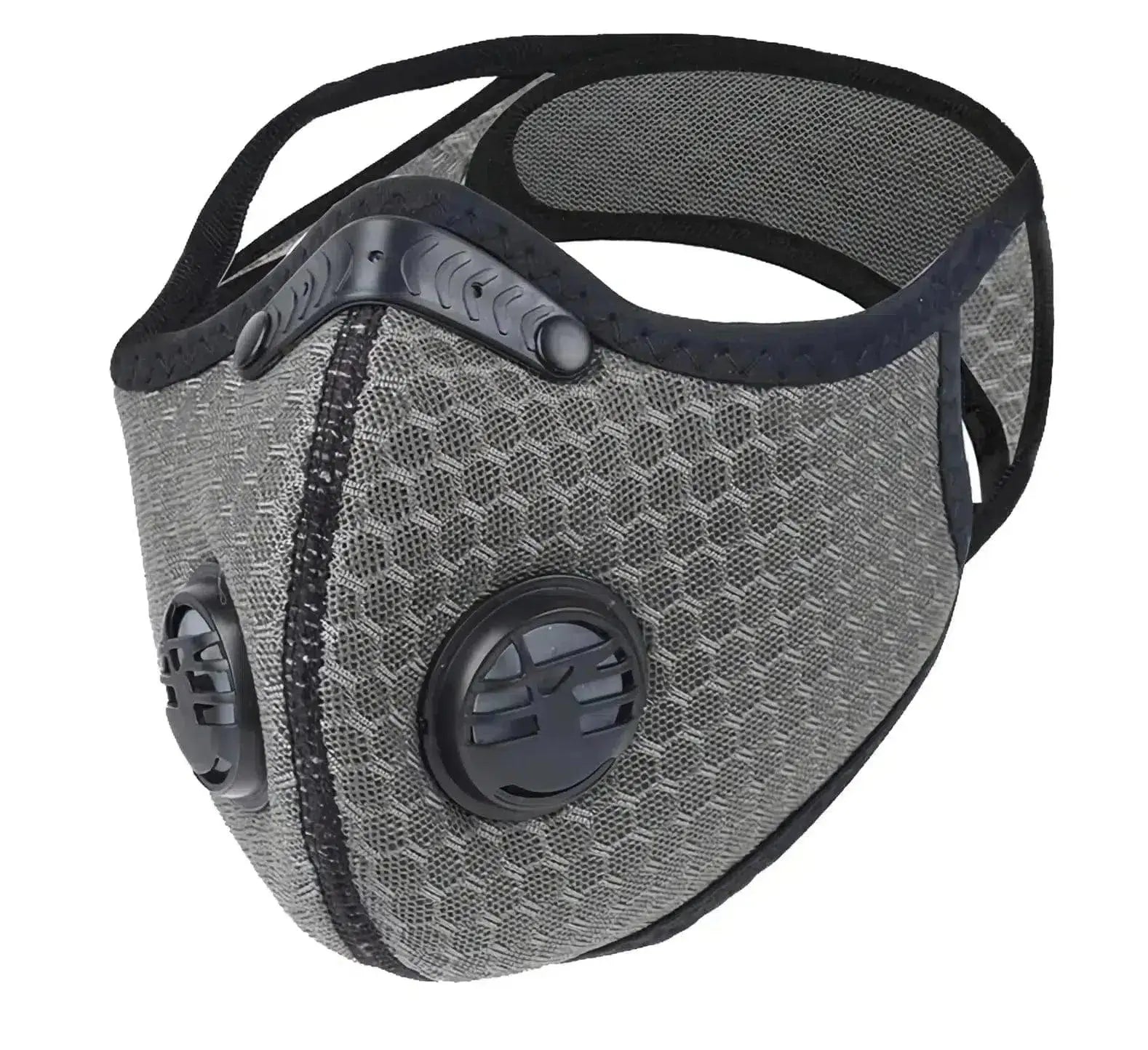 Kids Mesh Sports Mask with 5-Layer Carbon Activated Filter - Gray