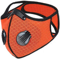 Kids Mesh Sports Mask with 5-Layer Carbon Activated Filter - Orange