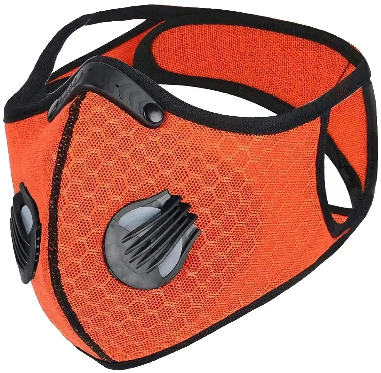 Kids Mesh Sports Mask with 5-Layer Carbon Activated Filter - Orange