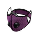 Kids Mesh Sports Mask with 5-Layer Carbon Activated Filter - Purple