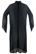Kris Buttoned Beach Cover Up in Black - Medium