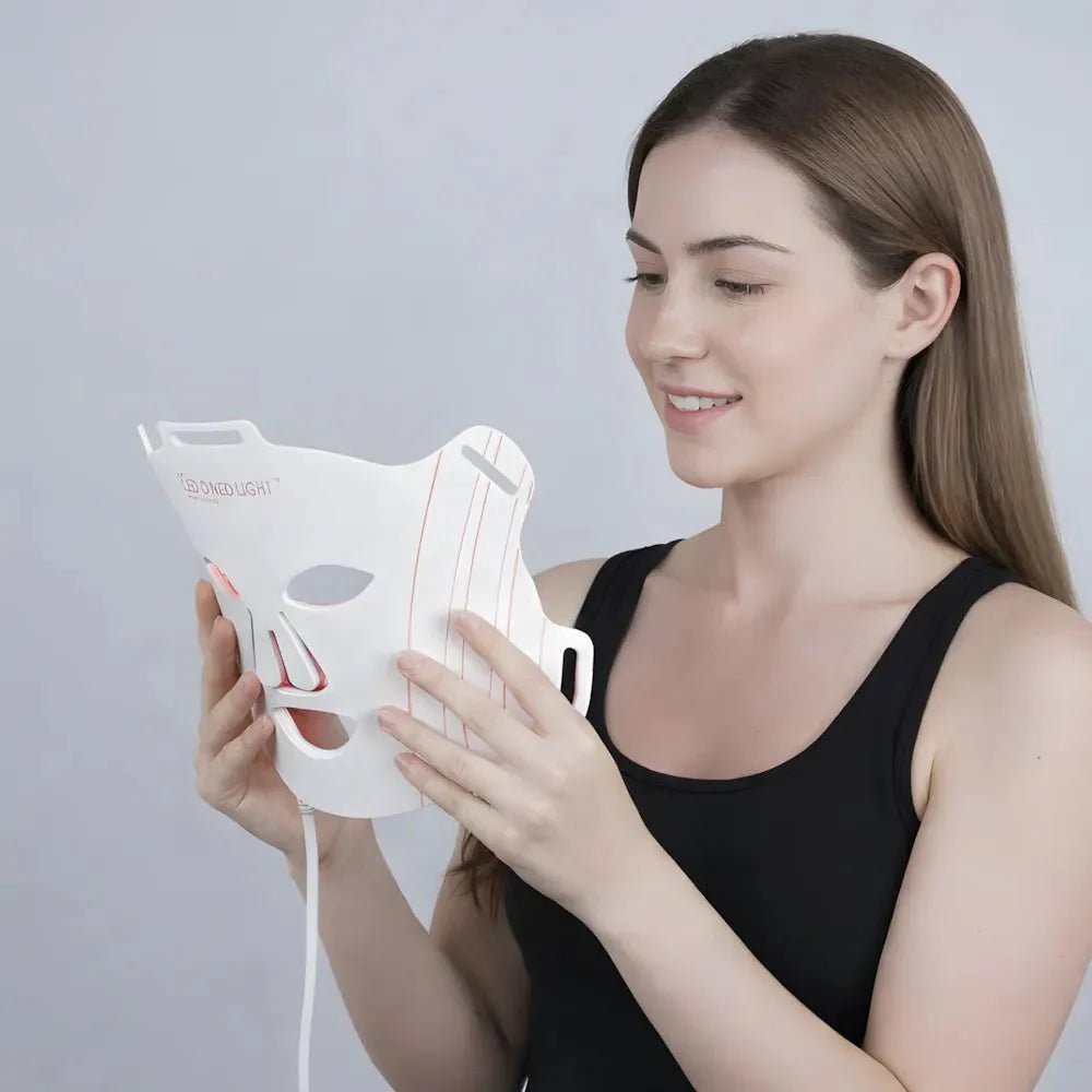 Red Light Therapy Mask for Anti-Aging & Acne - White