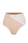 Lillian High Waisted Bikini Bottom in Camel - Large