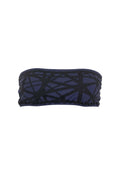 Lillian Strapless Bikini Top in Navy/Black - Medium