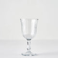 Line Ribbed Glass Goblet