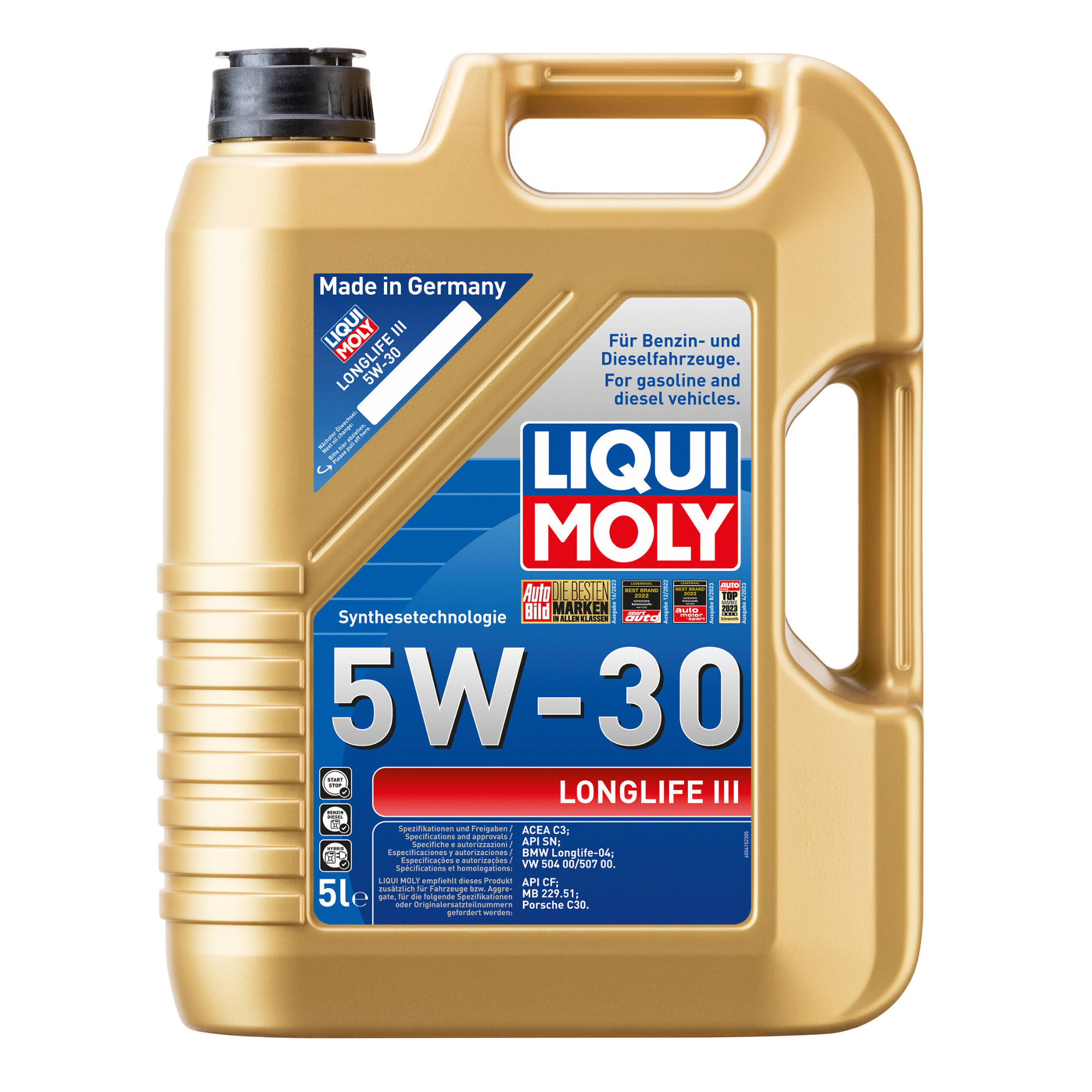 Liqui Moly 20822 Longlife III 5W-30 Engine Oil - (5 Litres)