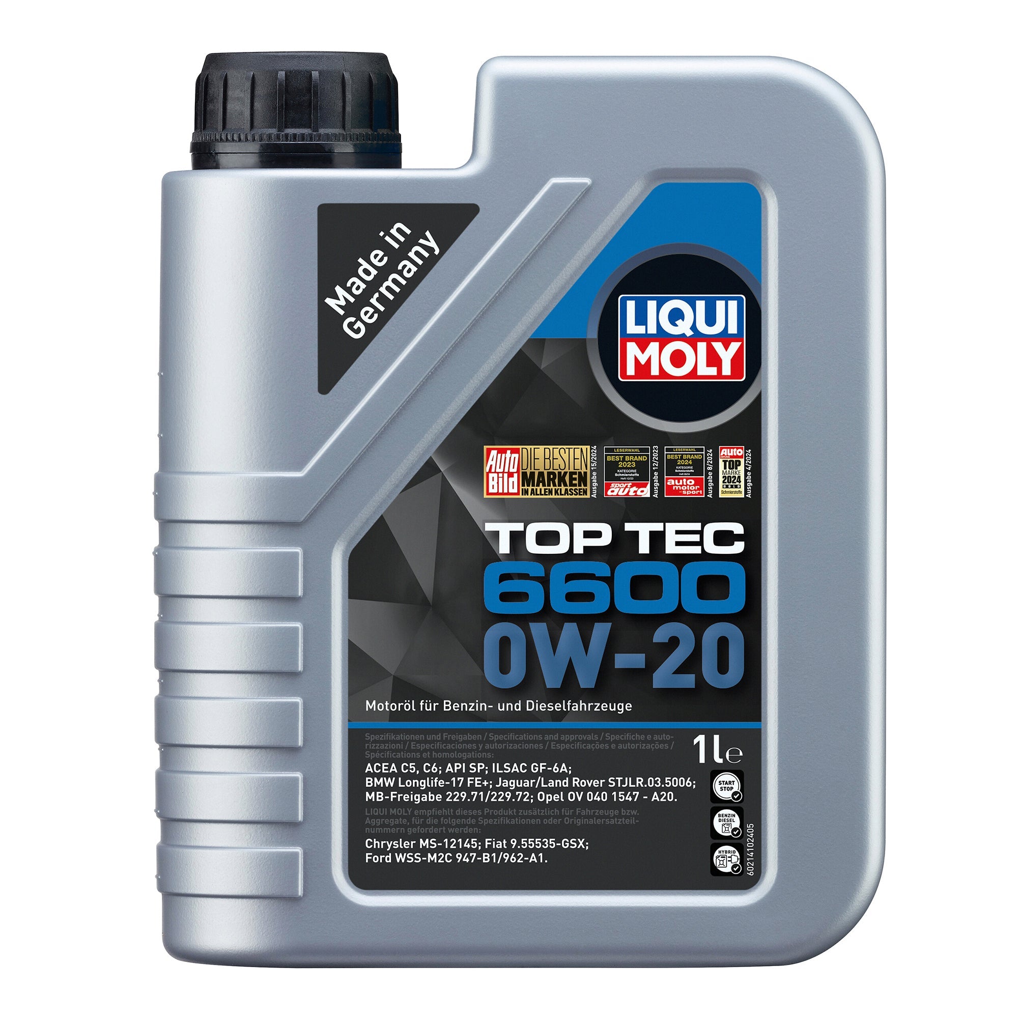 Liqui Moly 21410 Top Tec 6600 0W-20 ACEA C5/C6 Engine Oil - (1 Litre)