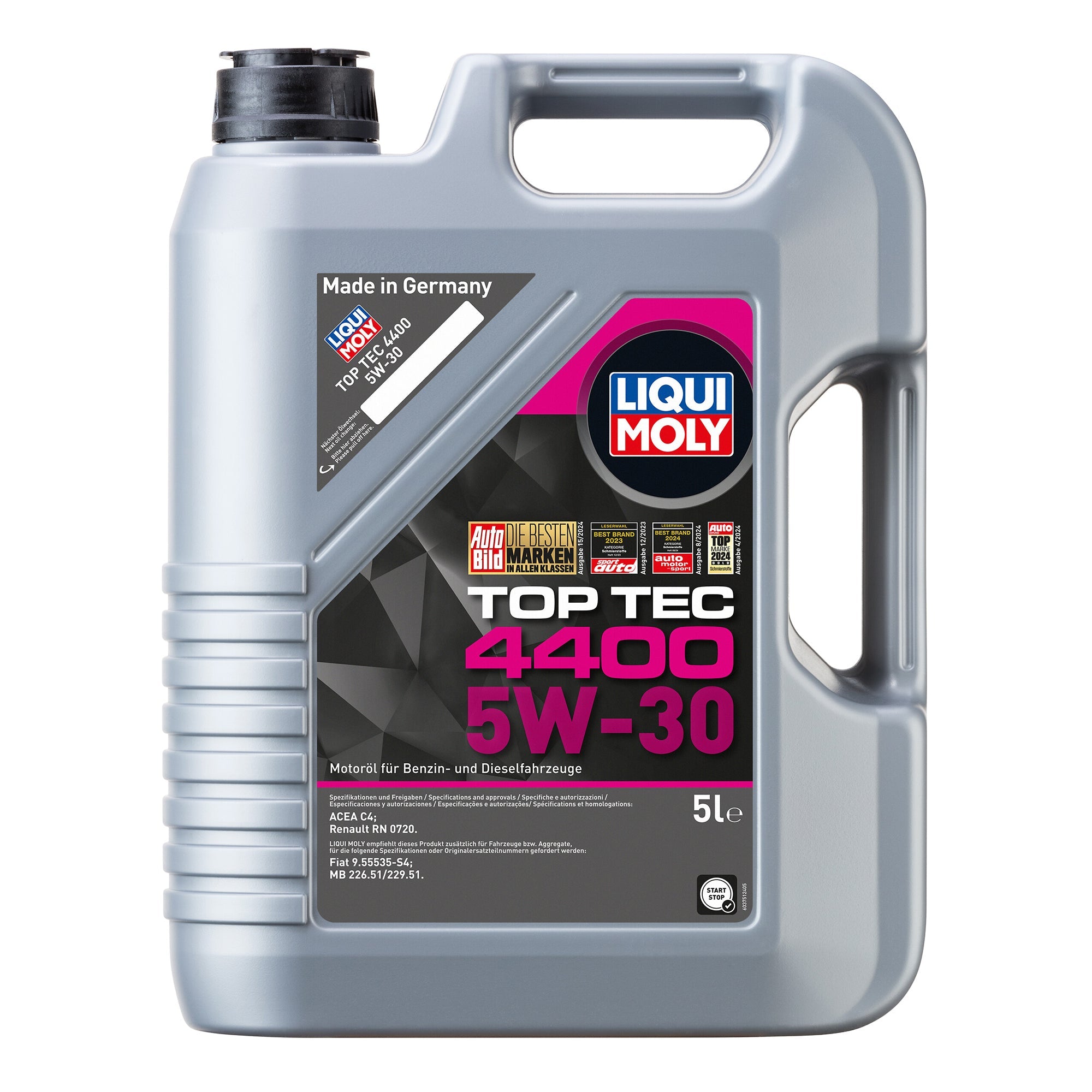 Liqui Moly 2322 Top Tec 4400 5W-30 Engine Oil for Renault - (5 Litres)