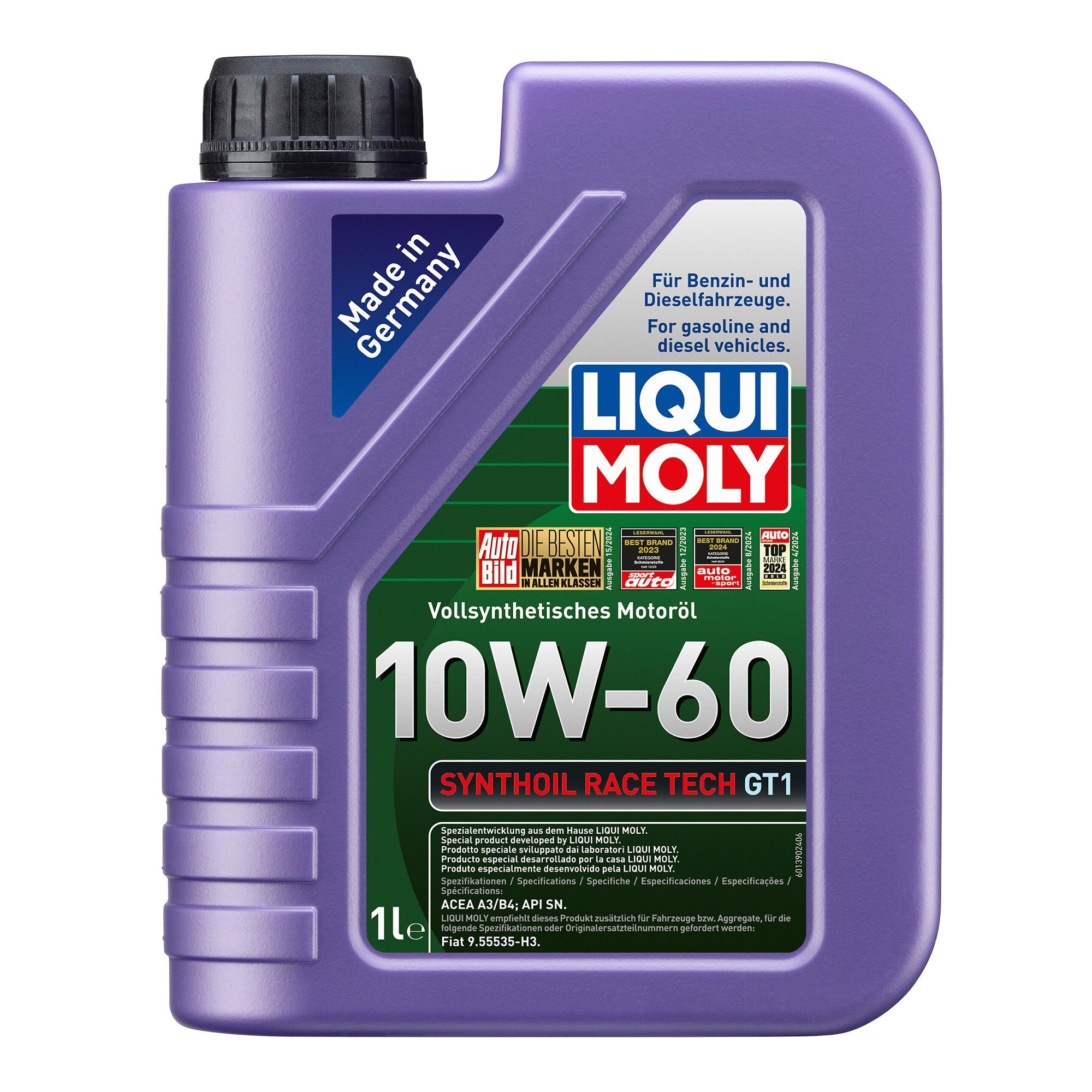 Liqui Moly 8908 Synthoil Race Tech GT1 10W-60 Engine Oil - (1 Litre)