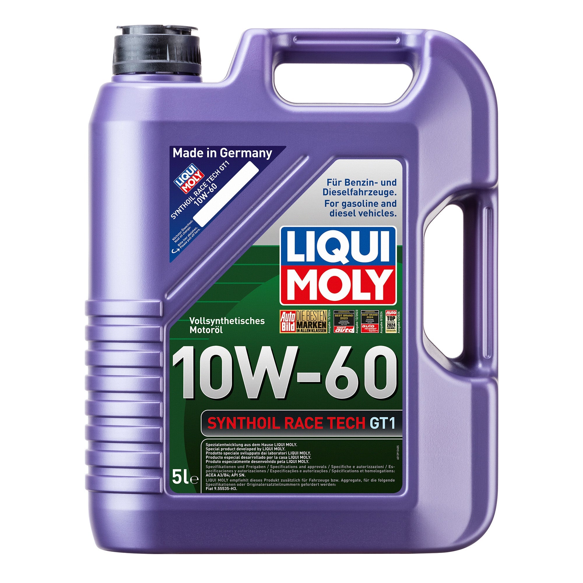 Liqui Moly 8909 Synthoil Race Tech GT1 10W-60 Engine Oil - (5 Litres)