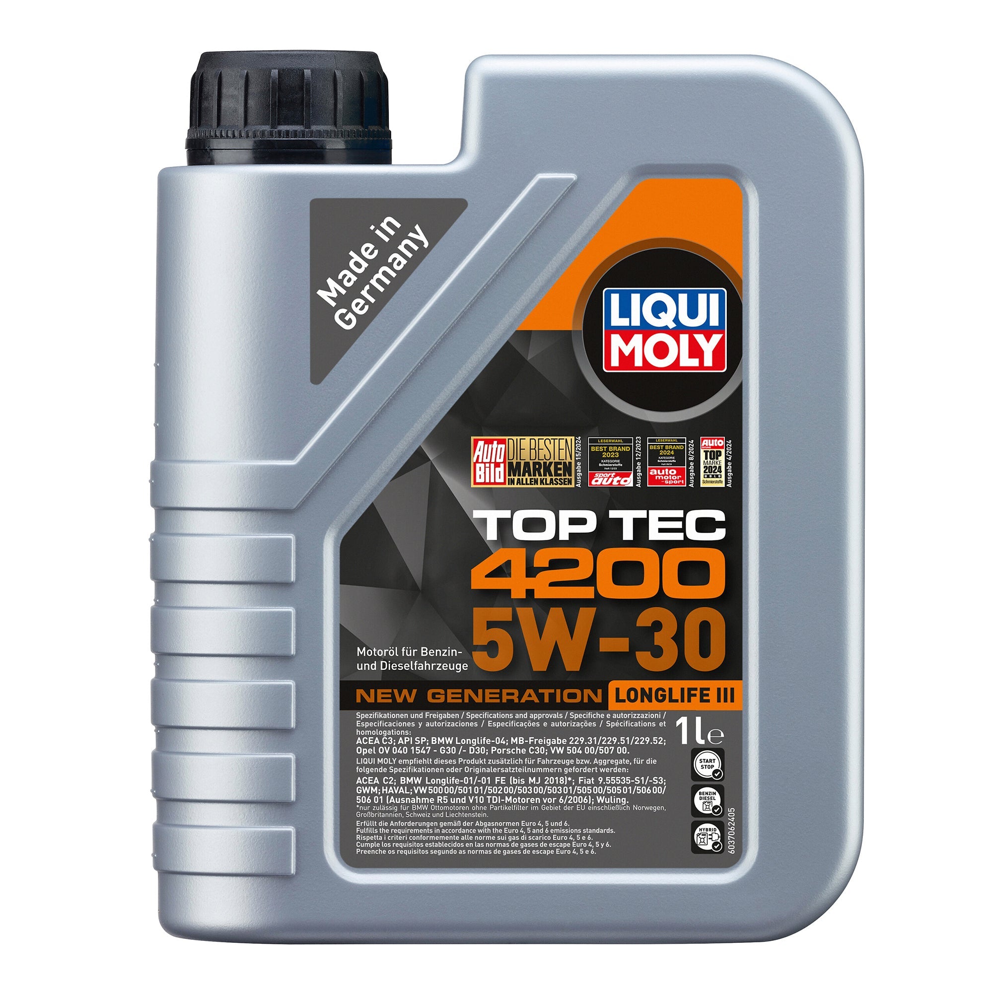 Liqui Moly 8972 Top Tec 4200 5W-30 New Generation LongLife III Engine Oil - (1 Litre)