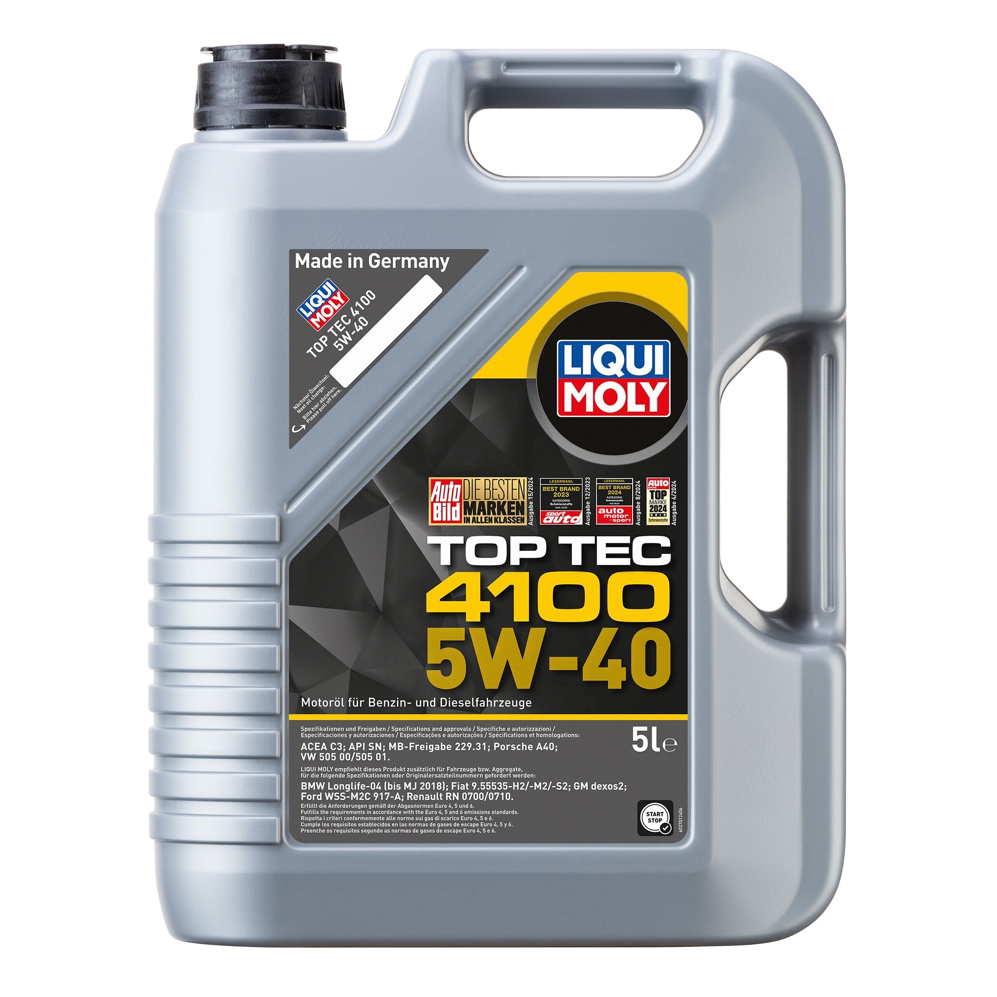 Liqui Moly 9511 Top Tec 4100 5W-40 Synthetic Technology Engine Oil - (5 Litres)