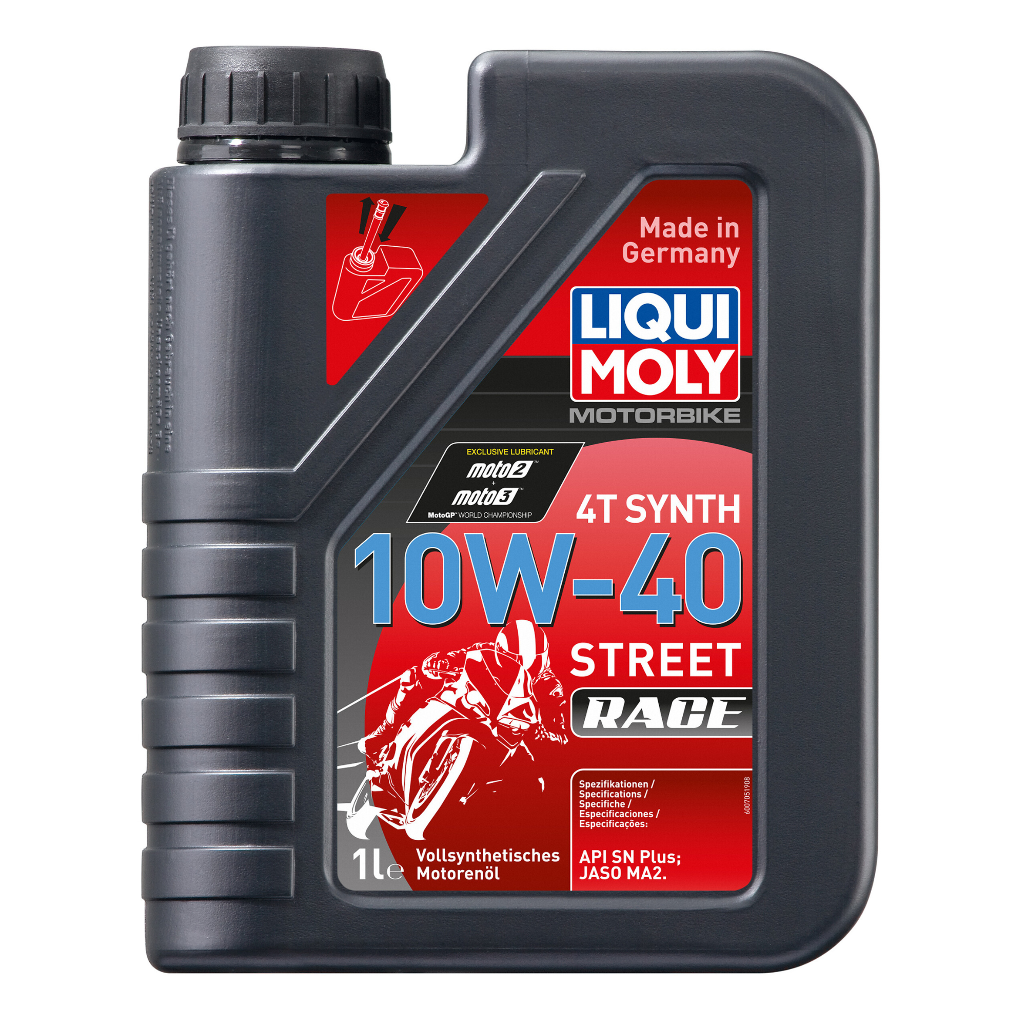 Liqui Moly 20753 Motorbike 4T Synth 10W-40 Street Race - (1 Litre)