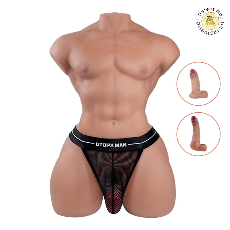 Mark pro: 16.5kg Realistischer Abnehmbarer Silikon-Dildo für TPE-Männliche Sexpuppen - Weizen