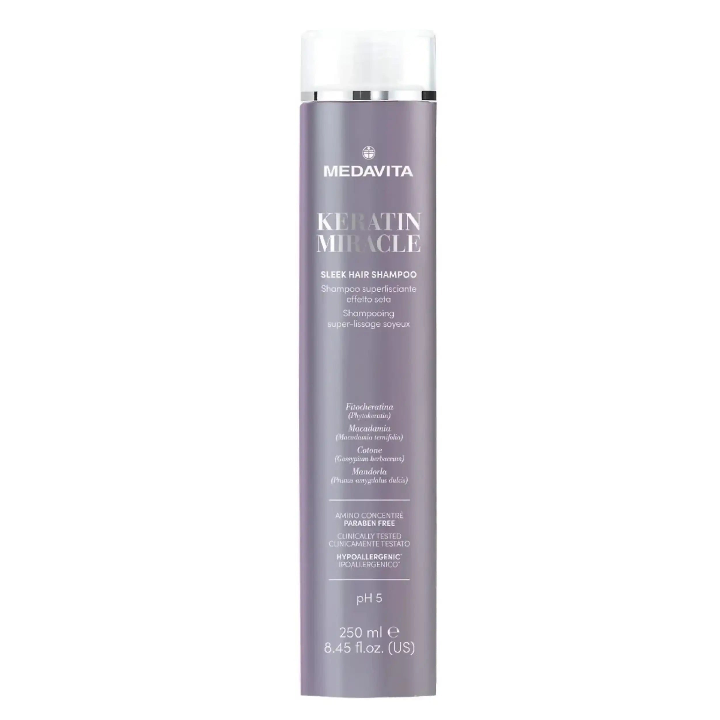 Medavita Keratin Miracle Sleek Hair Shampoo 250ml - Capelli Crespi