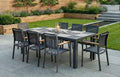 Melbourne 8 Seater Aluminium Dining Set - Graphite