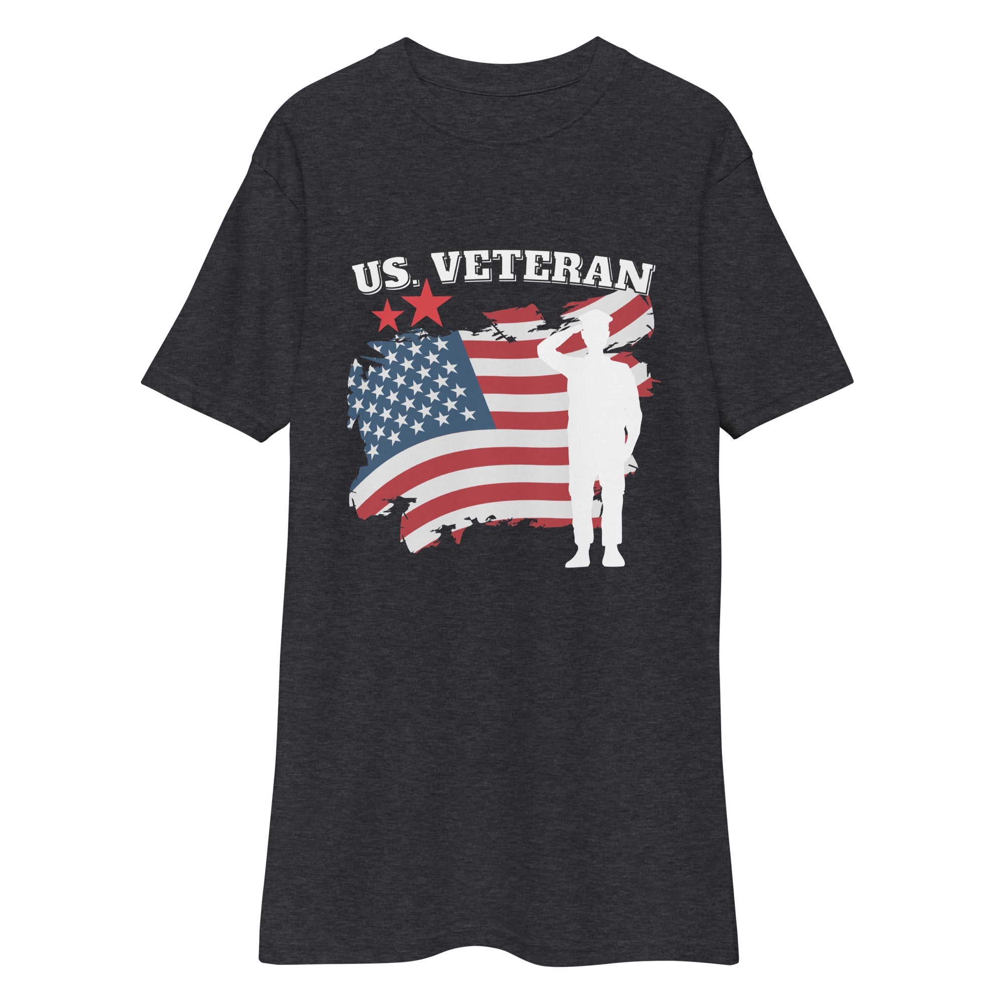 Honoring Service - US Veteran Tribute Tee - Charcoal Heather / 2XL