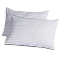 Hollowfibre Filled Satin Stripe Hotel Pillows - Pack of 2