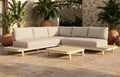 Mira 5 Seater Aluminium Teak Corner Garden Lounge Set