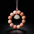 Serenity & Grace – Peach Bodhi Root & Lotus Talisman Strap