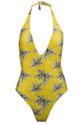 Monica Deep Plunge One Piece Swimsuit - Spring - Medium