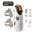 Monsterpub Tornado Smart Cup with AI Interaction App-connected, waterproof, 360° sensing, high-torque engine with swirling vibrations, and - White