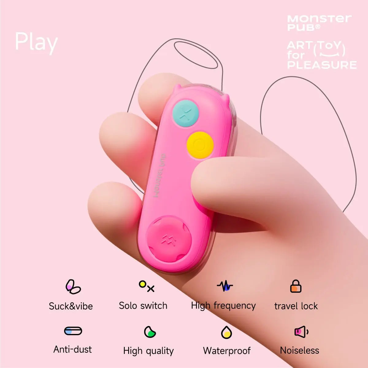 Mini Handle Dual Suction & Vibe Egg Vibrator