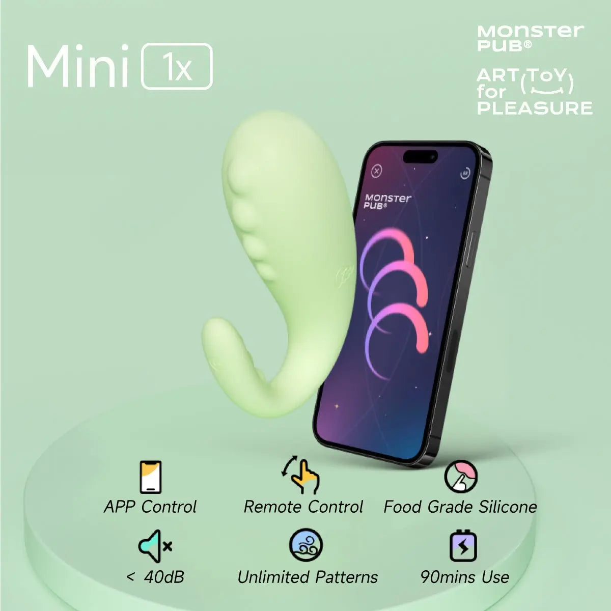 MonsterPub Green Master Gokilla Excited Version Remote Control Vibrator