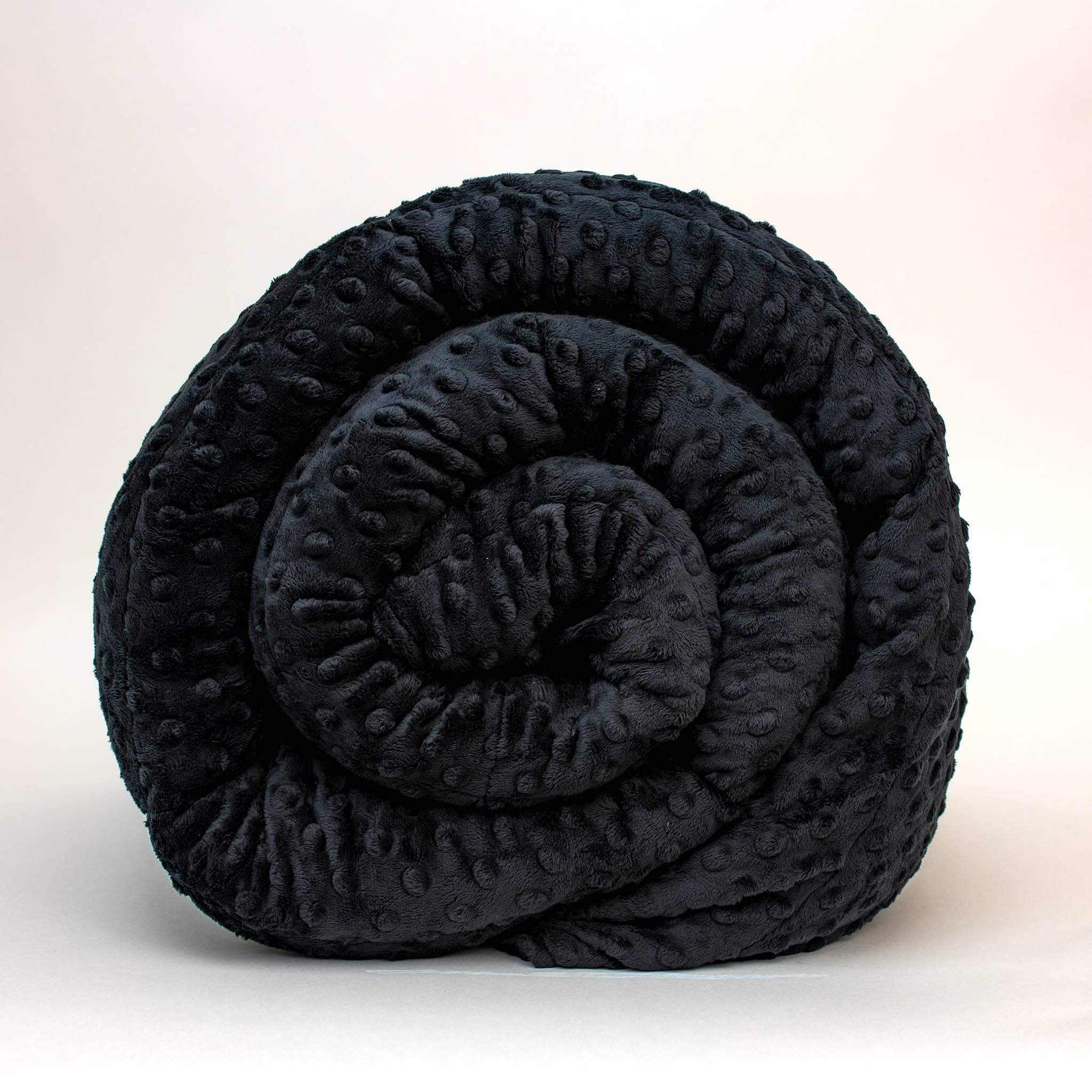 Minky Dot Duvet Cover - Throw (38"x60") / Black