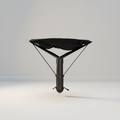 Sitpack ZEN X - Portable Stool (All Black) - Anodized aluminium (Black wings)